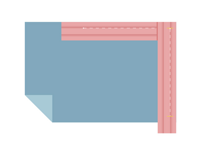 Coudre en partant du rep&egrave;re