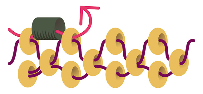 d&eacute;but anneau du fermoir en perles en tissage peyote circulaire 2