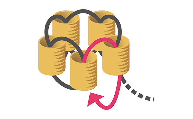 d&eacute;but de la barre du fermoir en perles