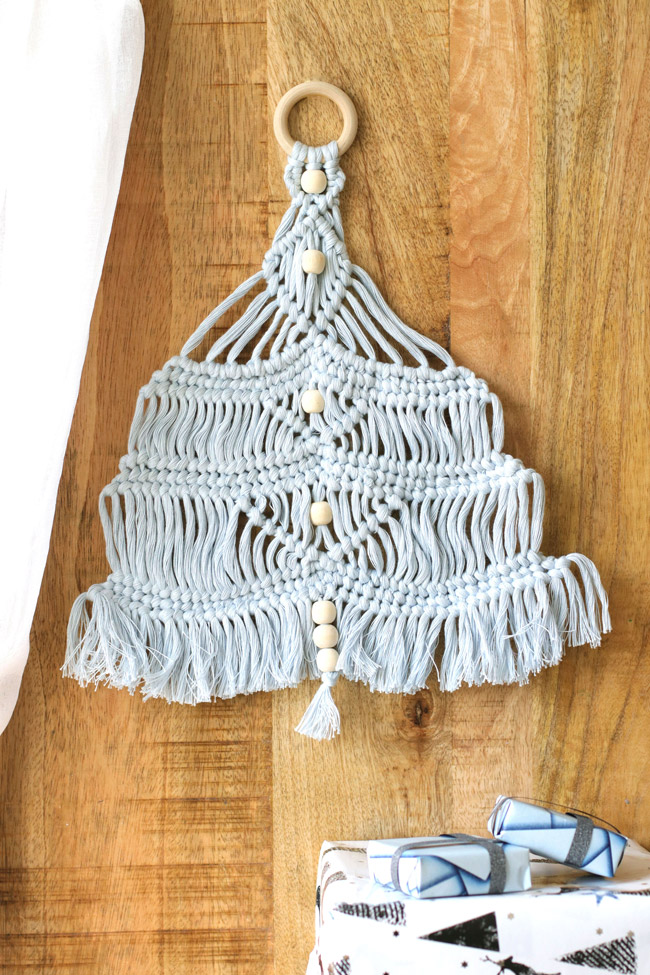 sapin en corde macramé final pinterest