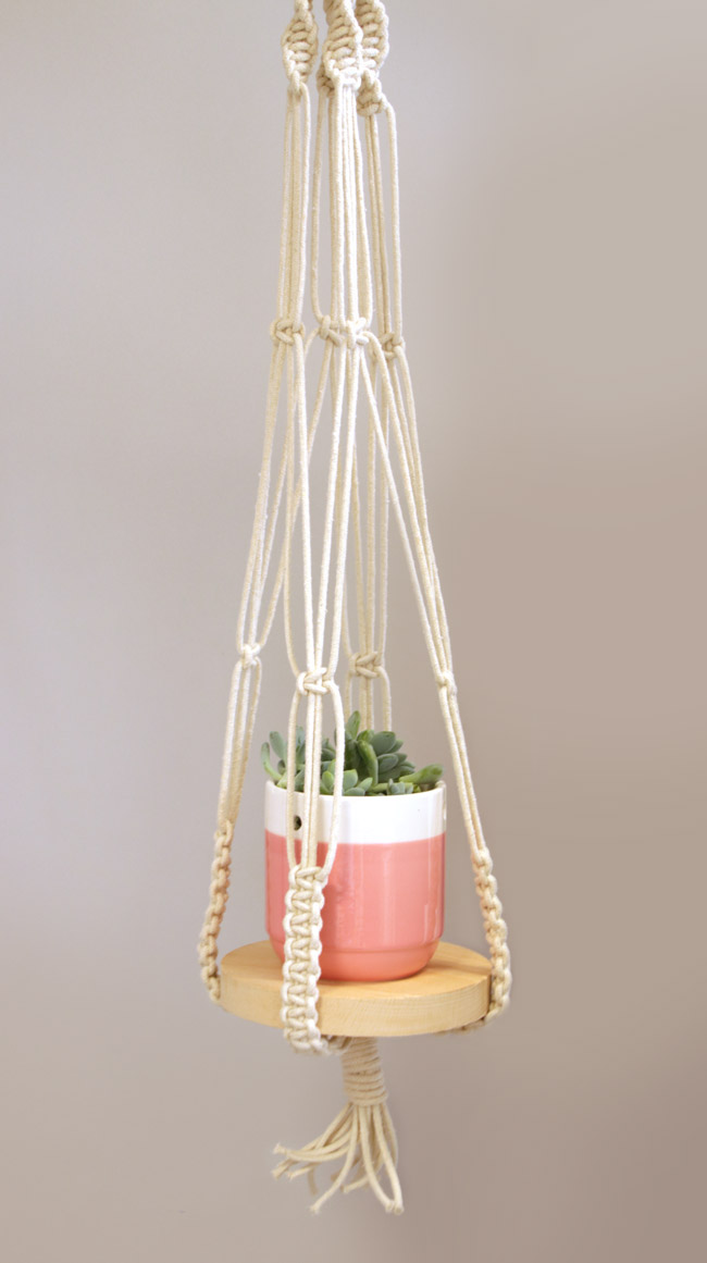 DIY Suspension macramé en corde pour plantes ou pot de fleurs