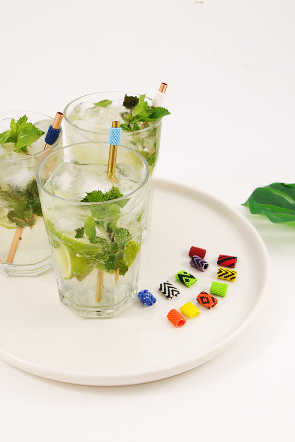 Schéma DIY Marques-pailles en tissage de perles Miyuki Délicas 11/0