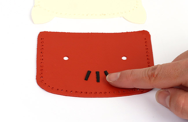 Pochette fantaisie renard en Fimo effet cuir : Etape 7