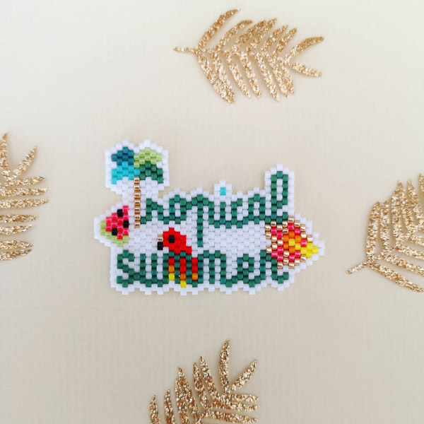 Tissage Brick Stitch Tropical Summer Miyuki Delica 11/0 : Etape 2