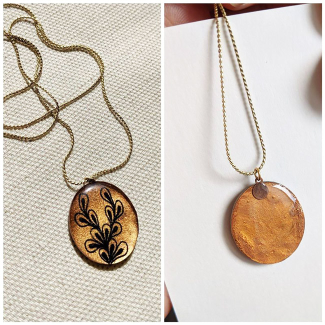 DIY Collier pendentif en résine et plastic fou : Etape 9