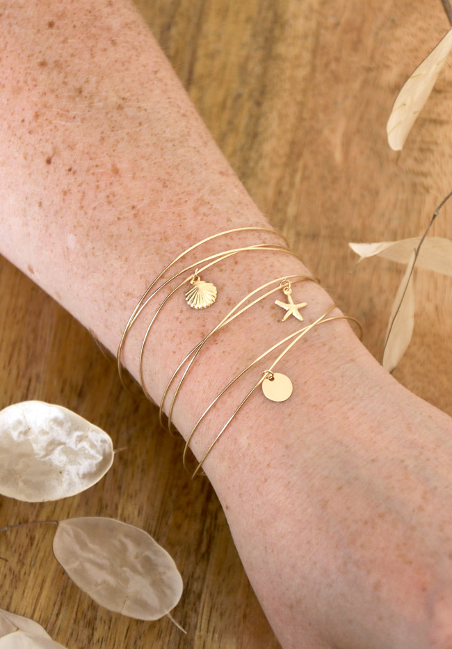 Schéma DIY Bracelet semainier en fil Gold Filled (or laminé)