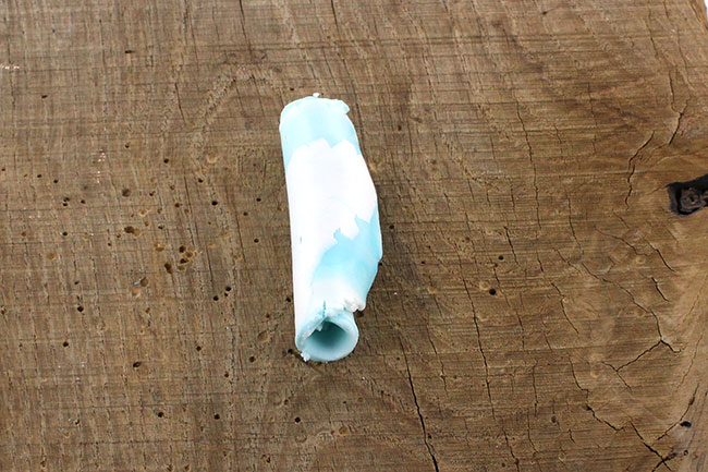 Collier en pâte polymère imitation bois et pierre : Etape 5