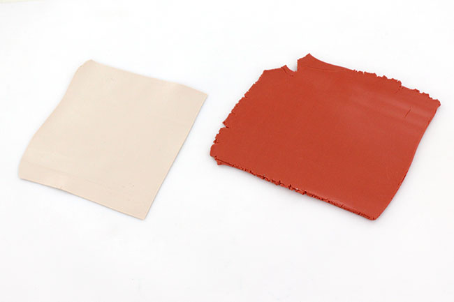 Boucles d'oreilles effet craquelé en pâte polymère : Etape 1