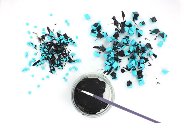 imitation pierre turquoise en pâte polymère : Etape 5