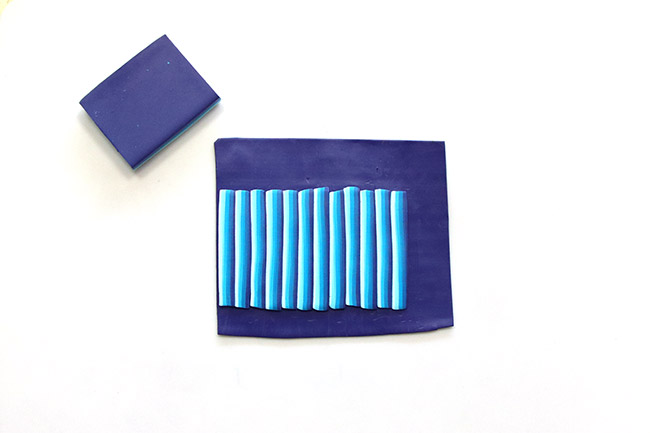 Technique du Bargello en pâte polymère : Etape 8 Technique du Bargello en pâte polymère : Etape 8