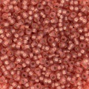 Rocaille Miyuki 15/0 553 - Dyed Dark Peach Silver Lined Alabaster x8g|raw }}