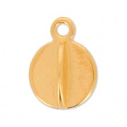 Breloque en métal boule 3D 13.2 mm Doré à l'or fin x1|raw }}