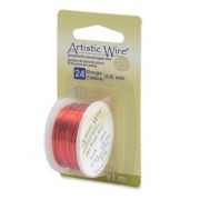 Fil de cuivre Artistic Wire 0.51 mm - Rouge x9.1m|raw }}