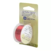 Fil de cuivre Artistic Wire 0.41 mm - Rouge x13.7m