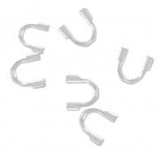Protections pour fil cablé 0.8 mm en Argent 925 x10