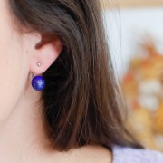 Clous d'oreilles tête boule 3 mm rhodié x2