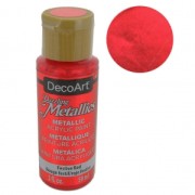 Peinture acrylique métallique - DecoArt Dazzling Metallics - Festive Red x59 ml