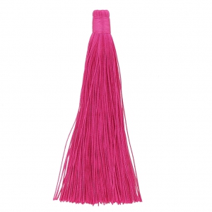 Grand Pompon textile sans attache 120 mm pour déco ou bijoux Fuchsia