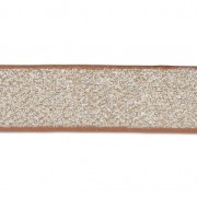 Ruban fantaisie pailleté en matière synthétique 10 mm Light Coffee Glitter x1.2m|raw }}