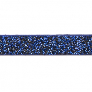 Ruban fantaisie pailleté en matière synthétique 5 mm Dark Blue Glitter x1.2m
