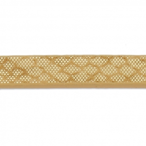 Ruban fantaisie effet reptile en matière synthétique 5 mm Gold Métallisé x1.2m