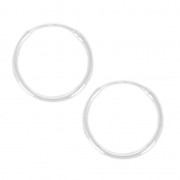 Créoles rondes 18 mm - Fil 1.3 mm - en Argent 925 x2|raw }}