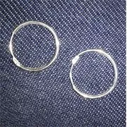 Créoles rondes 18 mm - Fil 1.3 mm - en Argent 925 x2