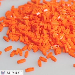 Miyuki Quarter Tila Beads 5x1.2x1.9 mm QTL-406 - Opaque Orange x10g