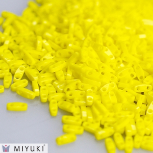 Miyuki Quarter Tila Beads 5x1.2x1.9 mm QTL-404 - Opaque Yellow x10g