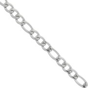 Chaîne maille figaro (1x3) 4 mm en Acier inoxydable x1m
