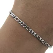 Chaîne maille figaro (1x3) 4 mm en Acier inoxydable x1m