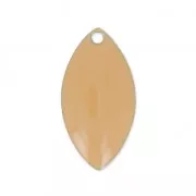 Navettes en métal et résine époxy 19x10 mm Beige x 8