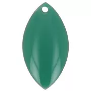 Navettes en métal et résine époxy 19x10 mm - Vert emeraude x8