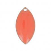Navettes en métal et résine époxy 19x10 mm Rose Corail x 8