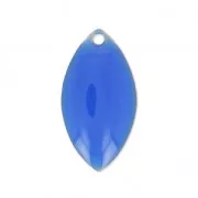 Navettes en métal et résine époxy 19x10 mm Bleu Electrique x8