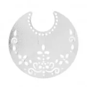 Pendentifs légers filigranés lunes 50.5x48 mm argenté x2