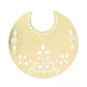 Pendentifs légers filigranés lunes 50.5x48 mm doré x2