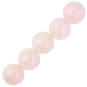 Perles rondes 6.5 mm en pierre gemme - Quartz Rose x15