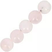 Perles rondes 8 mm pierre gemme teintée - Quartz Rose x10