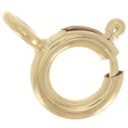 Fermoir à ressort 7 mm avec anneau fermé - Gold filled (or laminé) x1