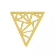 Pendentif /Intercalaire Triangle 15 mm en Argent 925 Doré à l'or fin x1