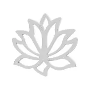 Pendentif / Intercalaire Fleur de Lotus 12 mm en Argent 925 x1
