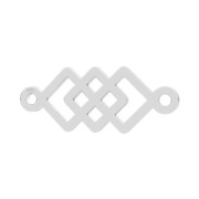 Intercalaire 2 anneaux Géométrique 17 x 6.5 mm en Argent 925 x1|raw }}