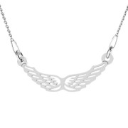 Intercalaire 2 anneaux ailes 25.5x9.5 mm en Argent 925 doré rose x1