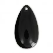 Sequins gouttes en métal et résine époxy 21x11.5 mm Noir x 8
