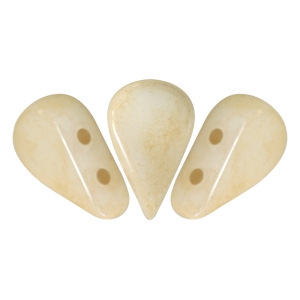 Perles en verre Amos® par Puca® 5x8 mm Opaque Beige Ceramic Look x10g