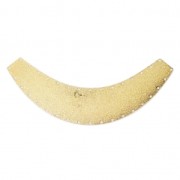 Intercalaire torque multi-trous en métal diamanté demi-lune 156x60 mm doré x1|raw }}