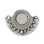 Intercalaire ethnique avec 2 anneaux à personnaliser 20 mm Placage Argent fin vieilli