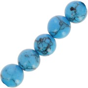 Perles rondes imitation Turquoise 8 mm x10|raw }}
