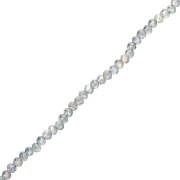 Perles rondelles facettées - rondes aplaties - 3.5x3 mm Luster Grey x31cm